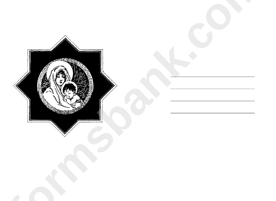 Mother And Child Christmas Card Template