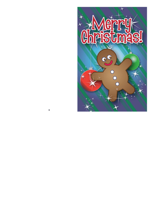 Gingerbread Man Christmas Card Template