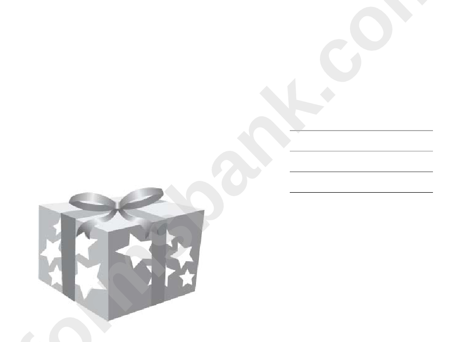 Trees And Gifts Christmas Card Template