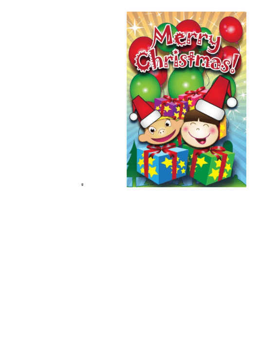 Kids And Gifts Christmas Card Template Printable pdf