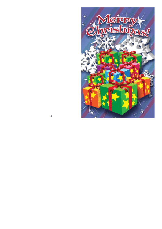 Gifts And Snowflakes Christmas Card Template Printable pdf