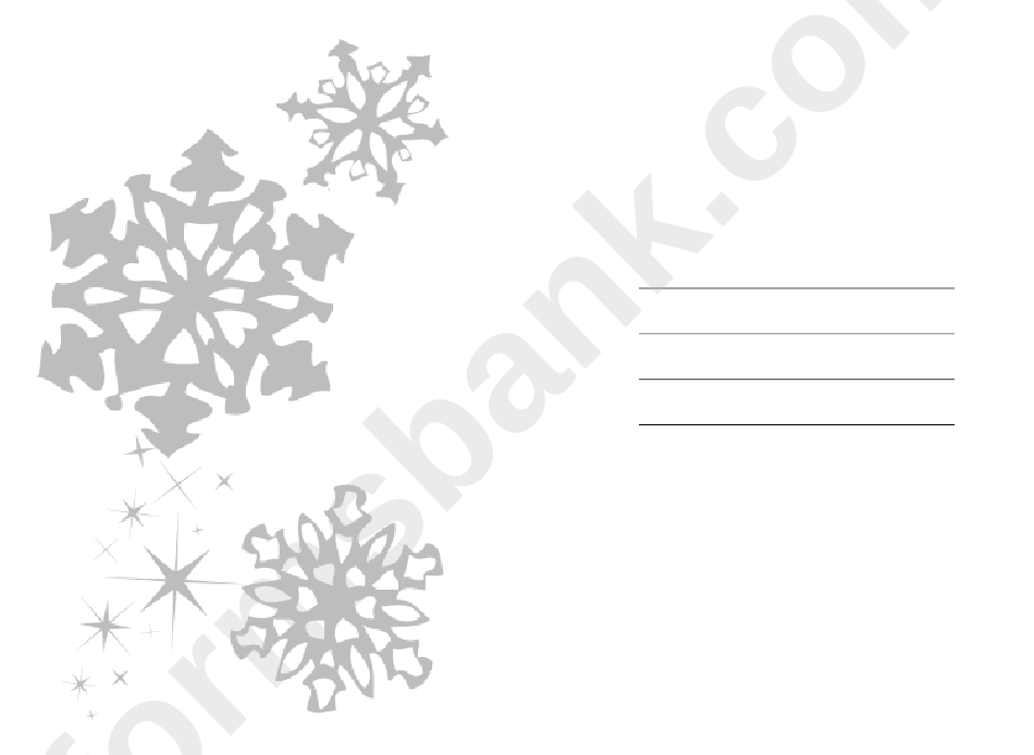 Gifts And Snowflakes Christmas Card Template