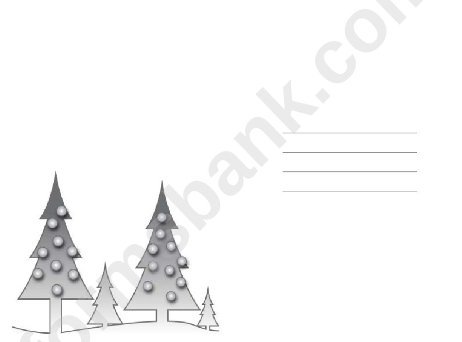 Two Trees Christmas Card Template