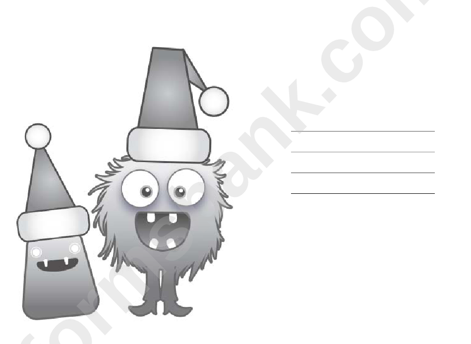 Gifts And Balloons Christmas Card Template
