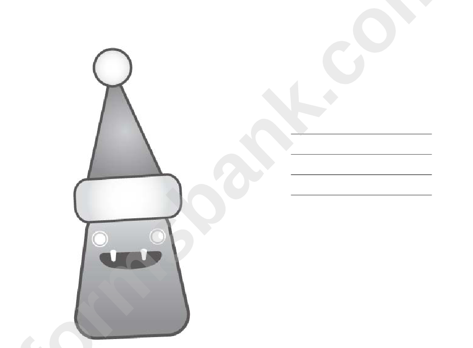 Balloons And Monster Christmas Card Template