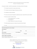 University Of North Florida Parents Association Parent Volunteer Form