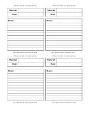 Route Sheet Template