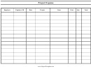 Project Expense Report Template