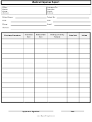 Medical Expense Report Template
