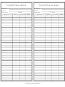 Estimated Expense Report Template