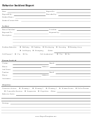 Behavior Incident Report Form