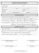 Employee Separation Report Form