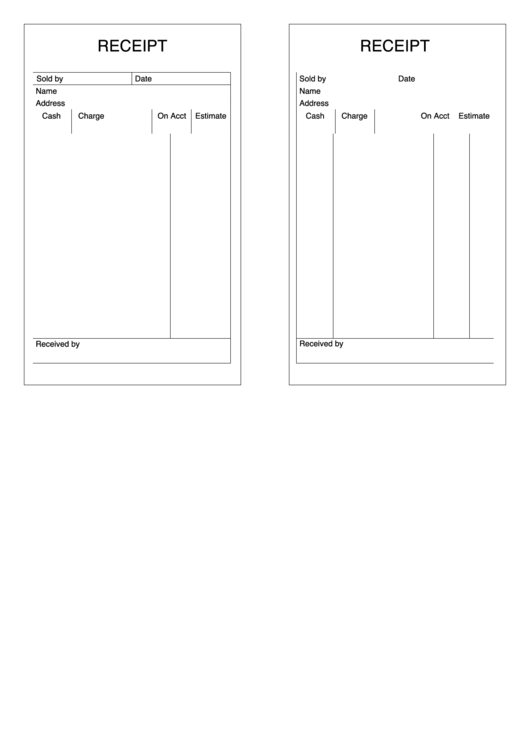 Sales Receipt Template printable pdf download