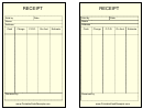 Yellow Sales Receipt Template