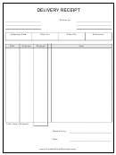 Delivery Receipt Template