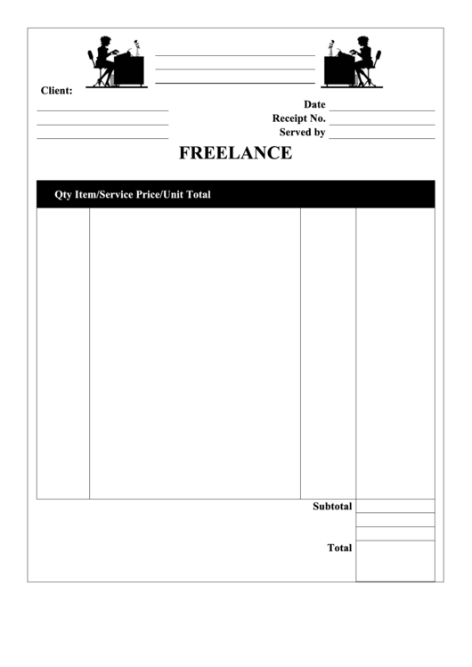 Freelance Receipt Template Printable pdf