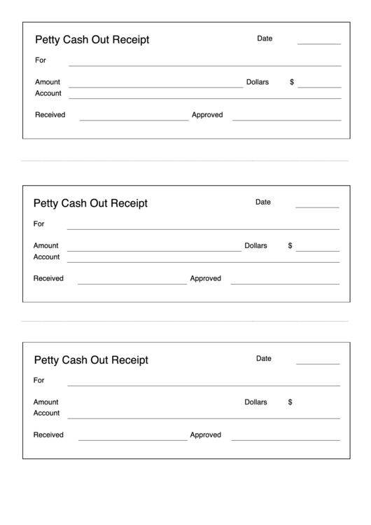 petty cash receipt template printable pdf download