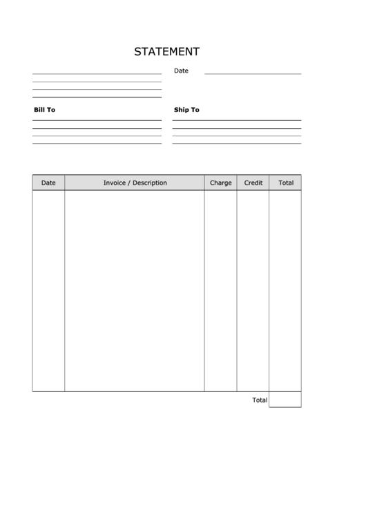 simple blank statement template portrait printable pdf download