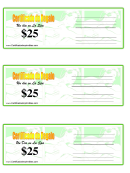 Spa Gift Certificate Template
