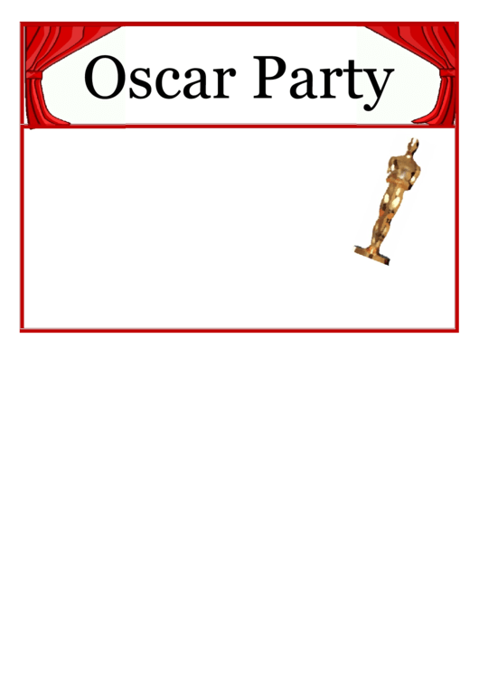 Oscar Party Flyer Template Printable pdf