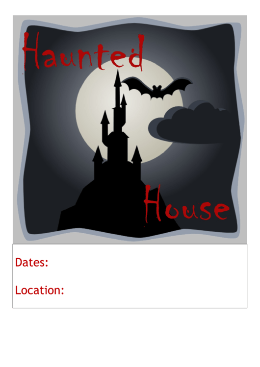 Haunted House Flyer Templates Printable pdf