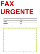 Urgent - Spanish Fax Cover Sheet
