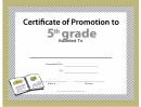 5th Grade Promotion Certificate