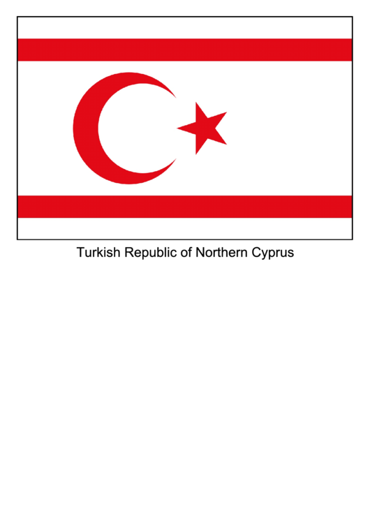 Turkish Republic Of Northern Cyprus Flag Printable pdf