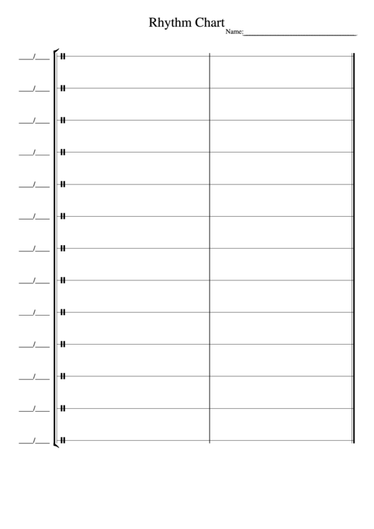 Blank Rhythm Chart