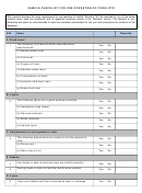 Sample Checklist For Pre-operation Of Forklifts