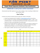 Superbowl Square Entry Form Printable pdf