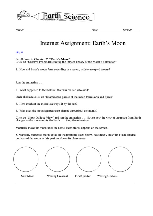 Internet Assignment: Earth