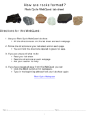 How Are Rocks Formed - Rock Cycle Webquest Lab Sheet Printable pdf