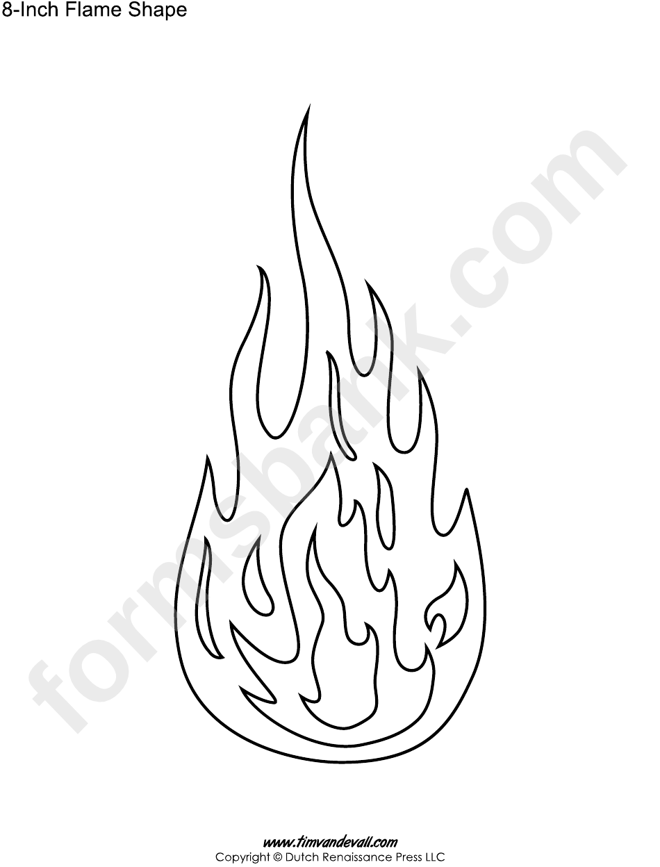 8-Inch Flame Template