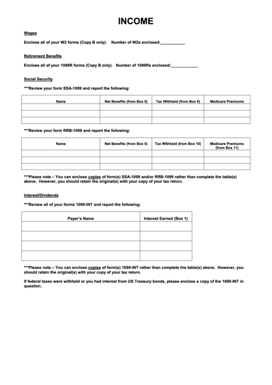 Income Verification Form Printable pdf