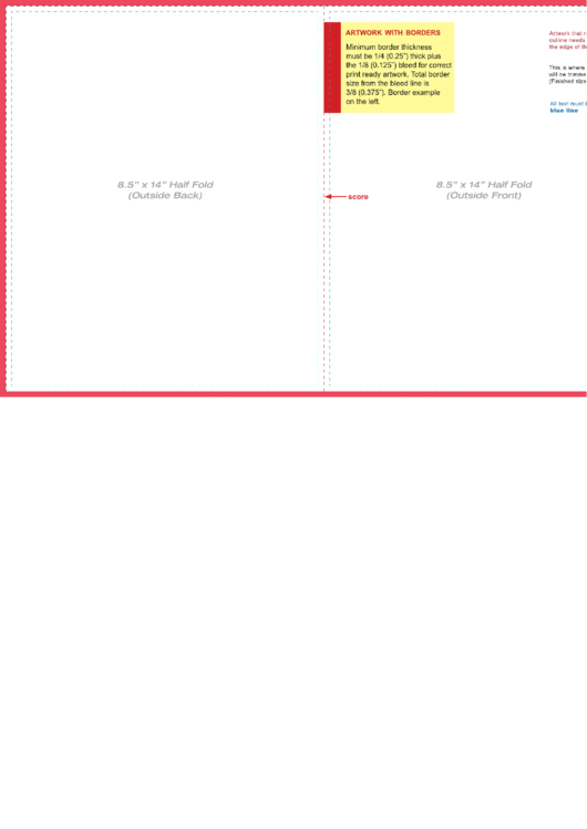 8.5 X 14 Half-fold Brochure Template