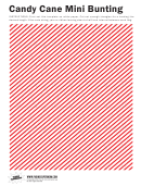 Candy Cane Mini Bunting Template