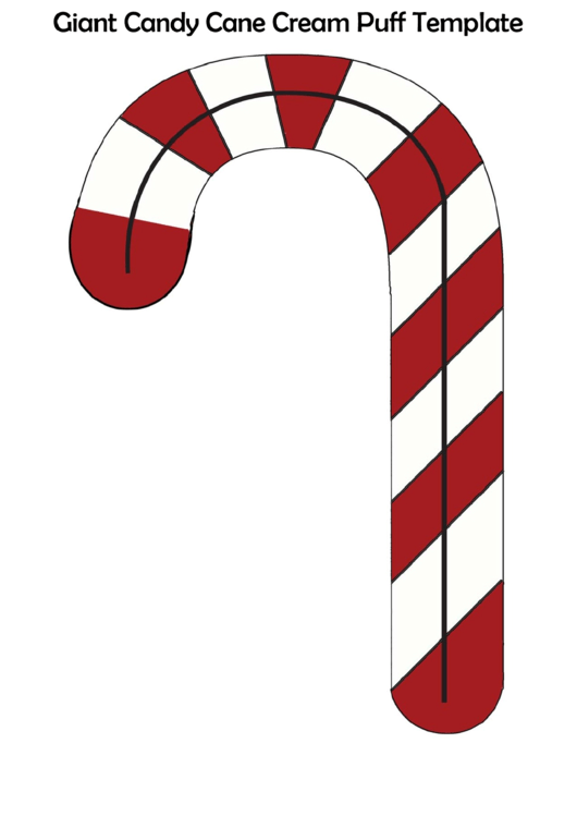 Giant Candy Cane Template Printable pdf