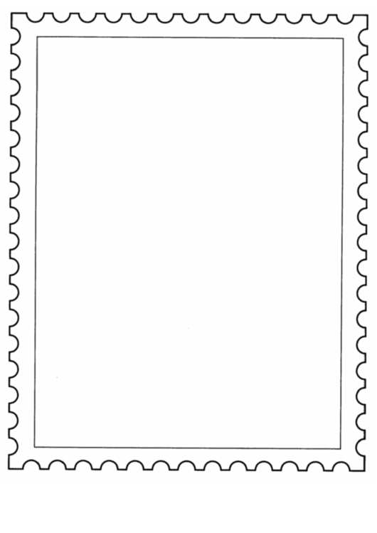 Postage Stamp Template printable pdf download