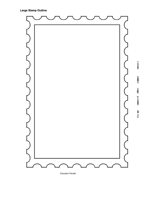 Large Stamp Outline Template Printable pdf