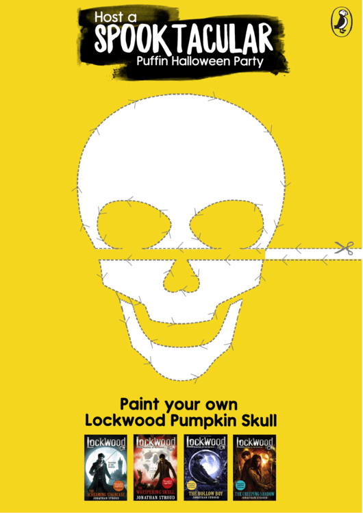 Lockwood Pumpkin Skull Carving Template Printable pdf
