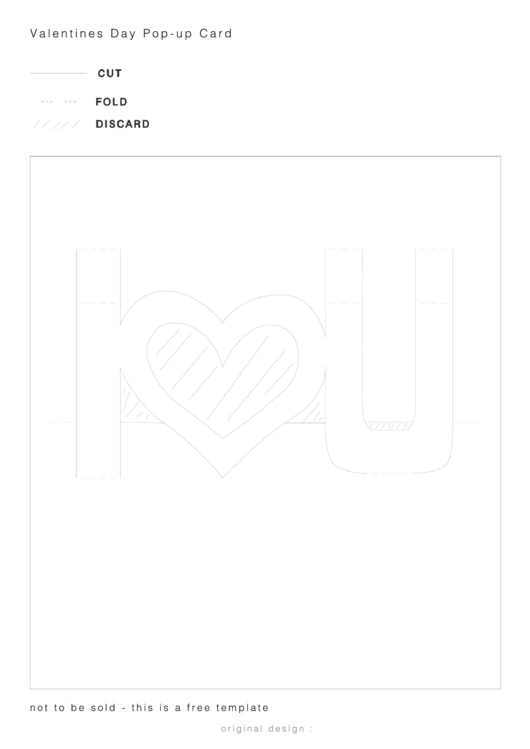 Valentines Day Pop-Up Card Template Printable pdf