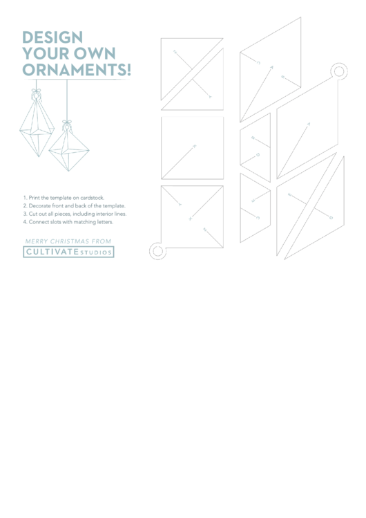 Lantern Ornament Template Printable pdf