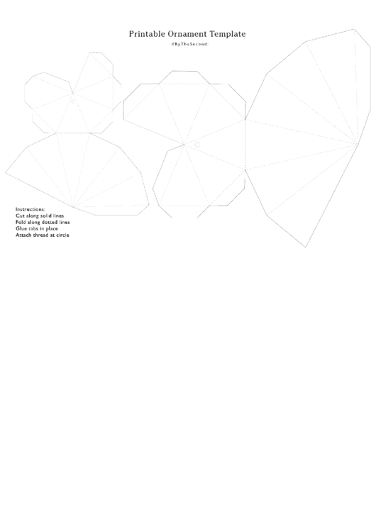 Foldable Ornament Template Printable pdf