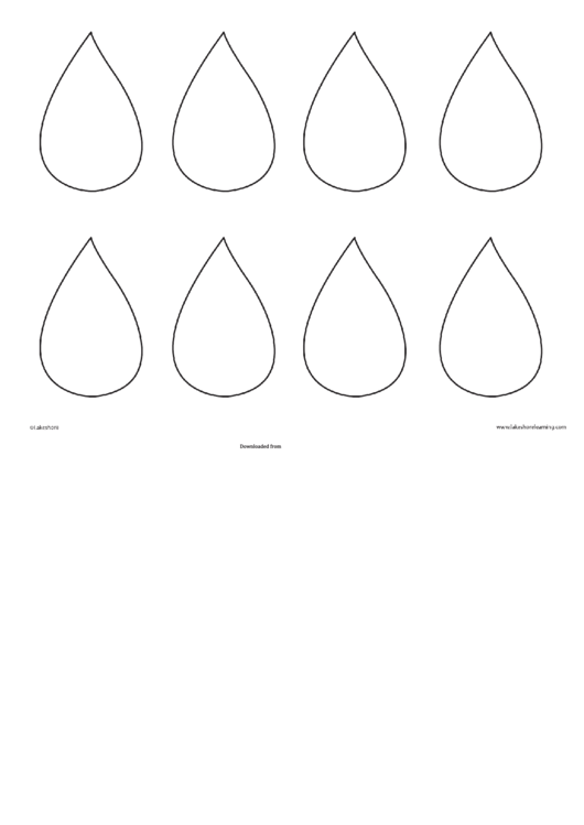 Rain Drop Templates Printable pdf