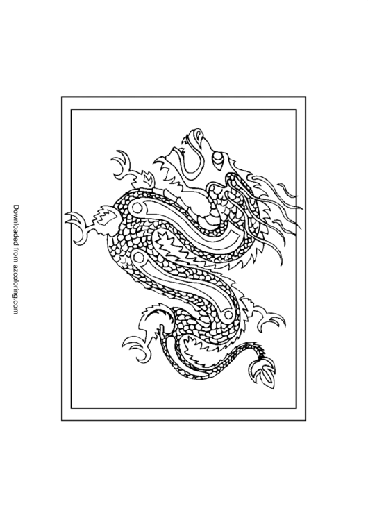Dragon Chinese New Year Coloring Sheet Printable pdf