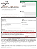 Fillable Planned Event Parking Permit Application Printable pdf