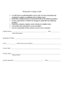 Sample Hampshire College Audit Form