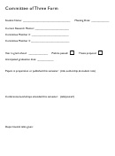 Fillable Committee Of Three Form Printable pdf