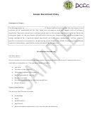 Sample Recruitment Policy Printable pdf